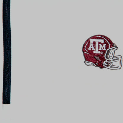 Aggie Football Coaches Exclusive White/Navy Stripes Adidas Quarter Zip