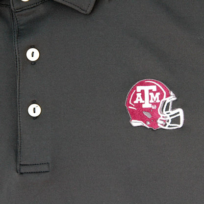 Aggie Football Coaches Exclusive Peter Millar Black Polo