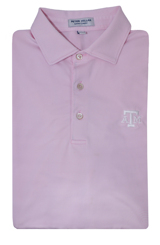 Aggie Golf Issued Peter Millar Pink Polo