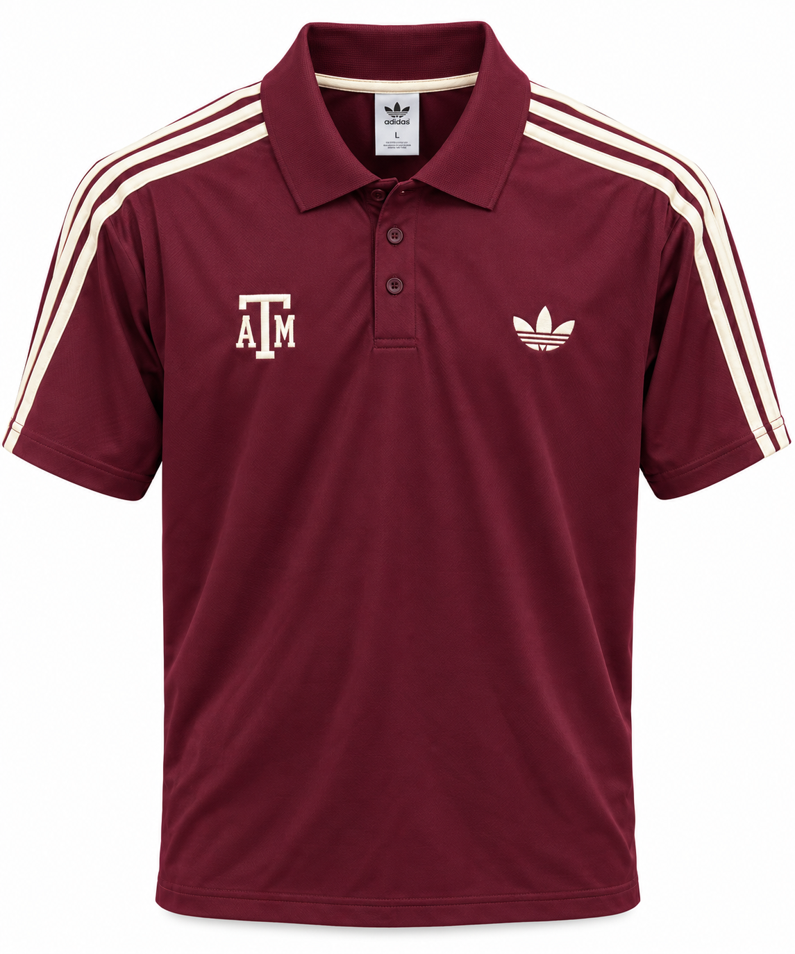 Aggie Football Issued Adidas Retro Maroon Polo (New Arrival)
