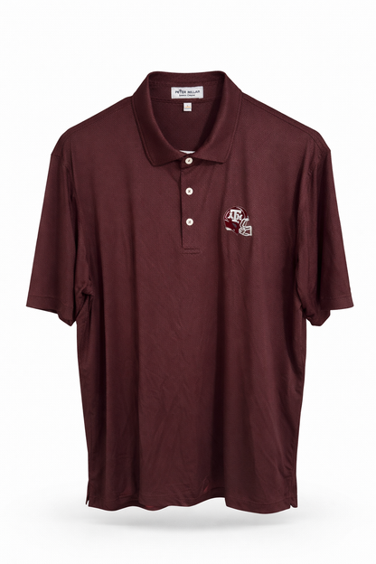 Aggie Coaches Exclusive Peter Millar Maroon Speckled Polo (New Arrival)
