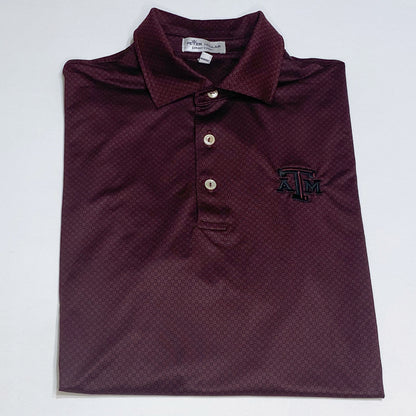 Aggie Golf Issued Peter Millar Maroon Speckled Polo