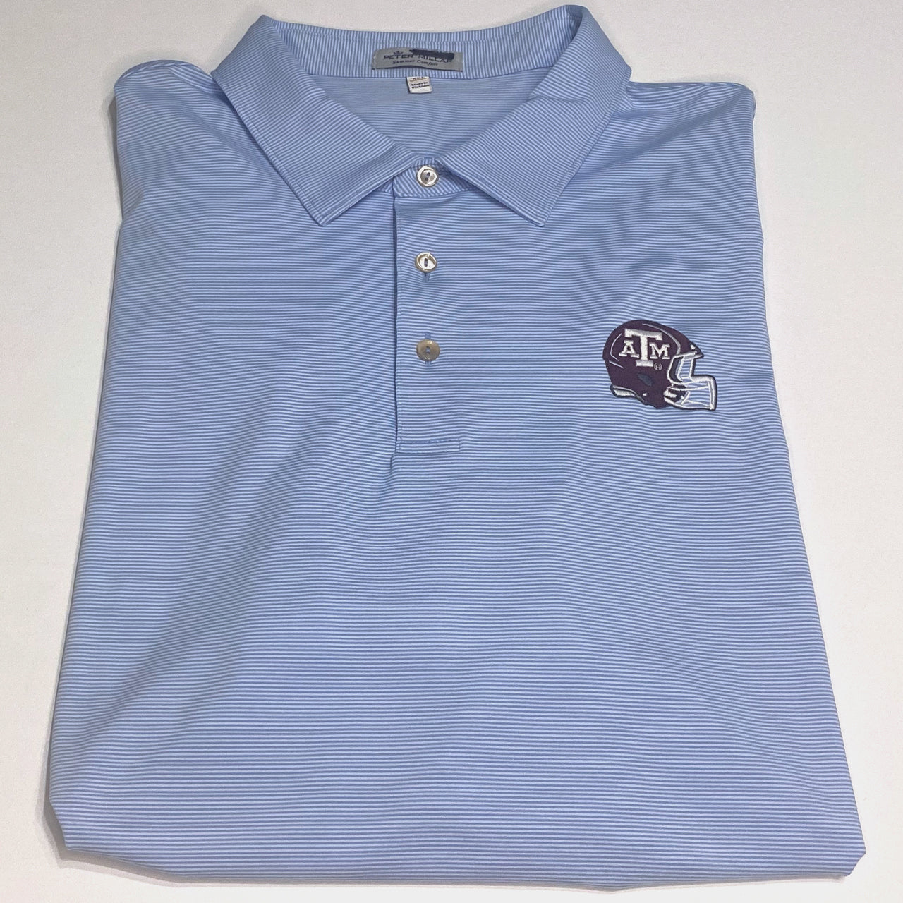 Aggie Football Coaches Exclusive Peter Millar Blue Polo