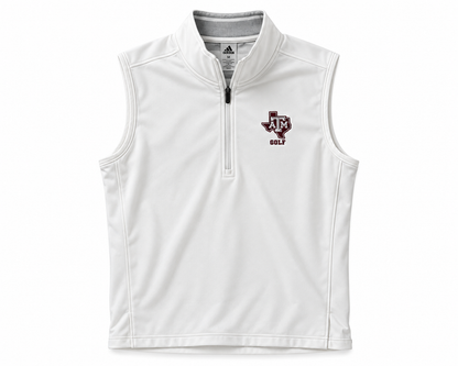 Aggie Golf Exclusive White Adidas Vest (SEC Patch) (New Arrival)